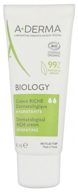 A-DERMA Biology Hydrating Dermatological Rich Cream Organic 40ml