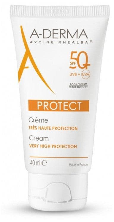 A-DERMA Protect Cream Very High Protection SPF50+ Fragrance Free 40ml