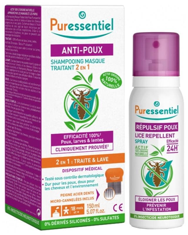 Puressentiel Spray répulsif anti poux - Actif d'origine naturelle