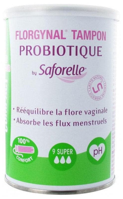 Saforelle Florgynal Probiotic Compact Applicator Tampon 9 Super