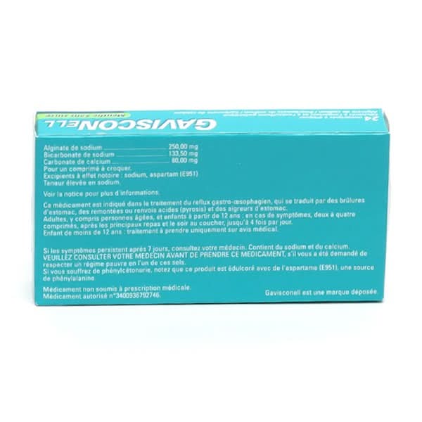 Gavisconell Mint Sugar-free Chewable Tablet