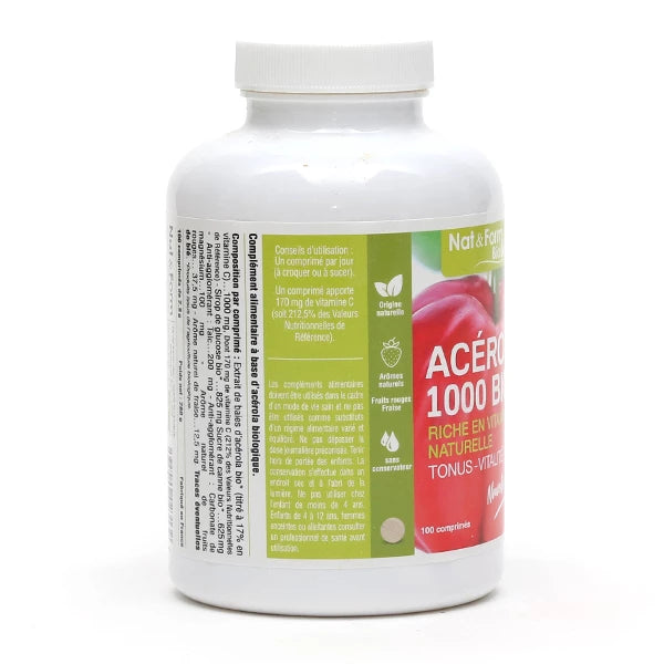 Acerola 1000 Organic Chewable Nat & Form - 100 tablets