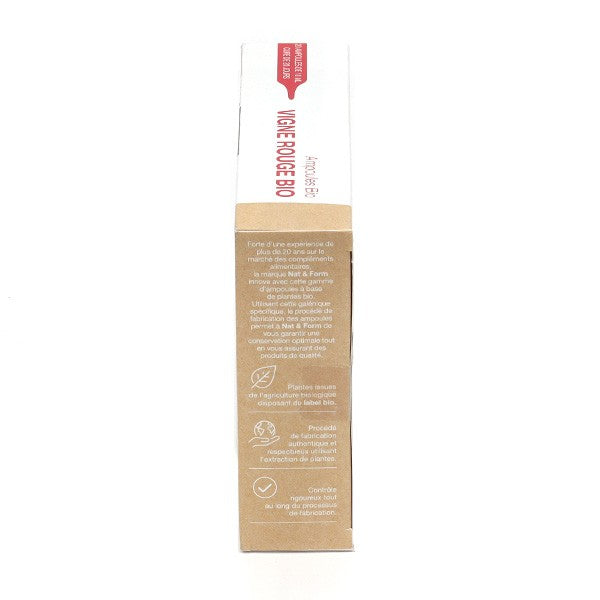 Nat & Form Organic Red Vine Ampoules - 20 bulbs