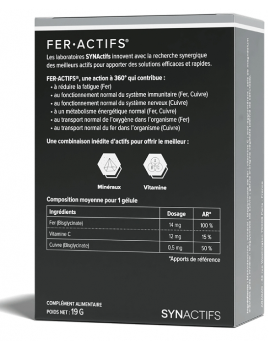 Aragan Synactifs FerActifs 60 Capsules