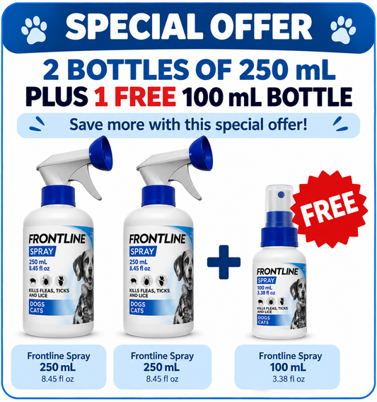 Frontline Spray 250 mL – Special Offer: 2 Bottles + FREE 100 mL