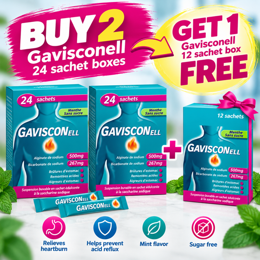 Gavisconell Mint Sugar-Free Oral Suspension – Sachets-Special Offer: 2 Boxes + 1 Box FREE
