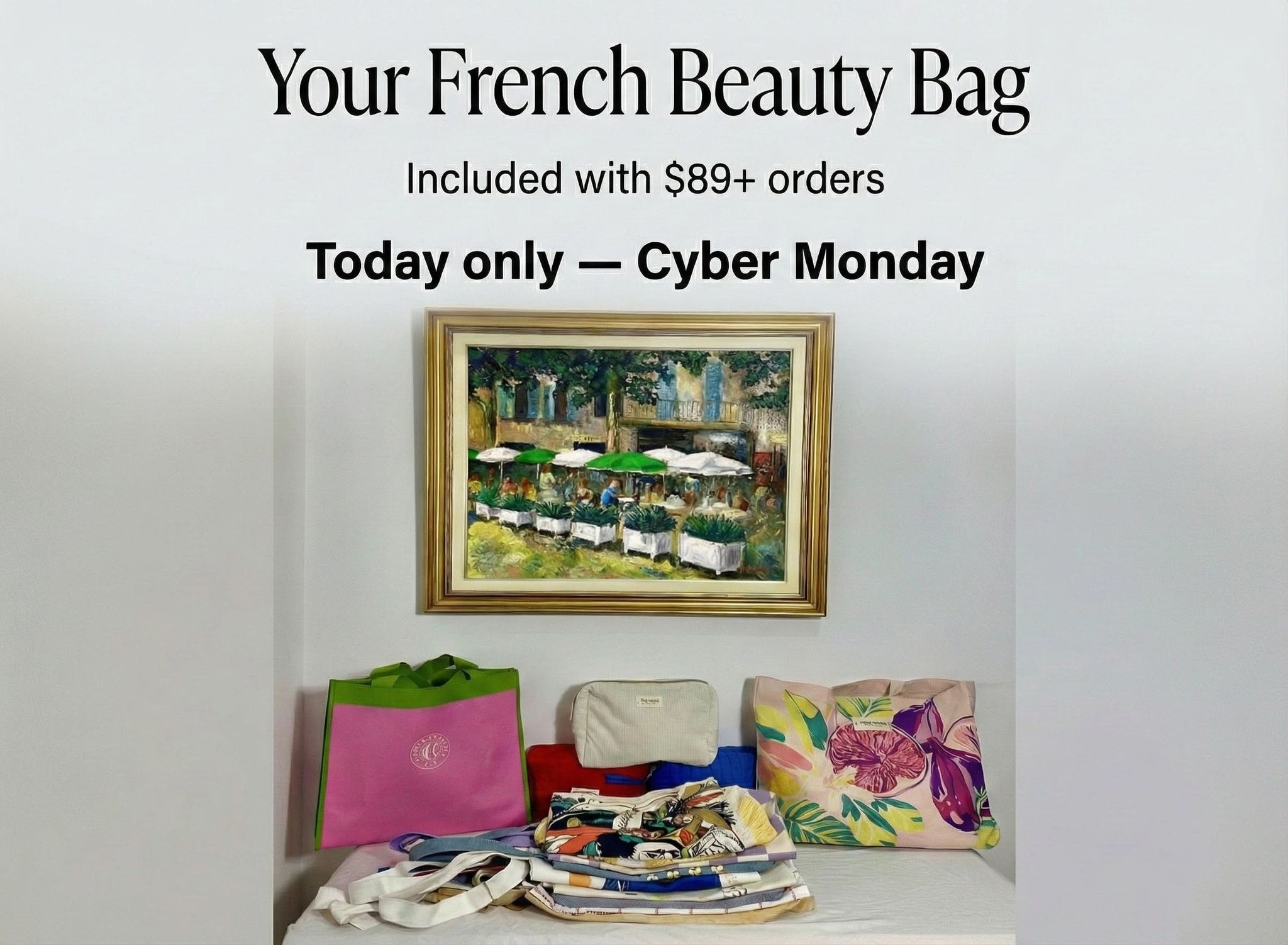 CYBER MONDAY FRENCH PHARMACY BAG AND SURPRISES