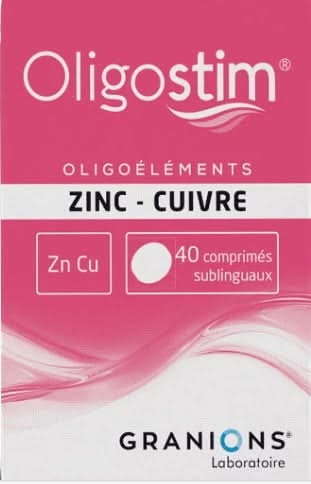 Oligostim Zinc - Copper | 40 Sublingual Tablets Granions