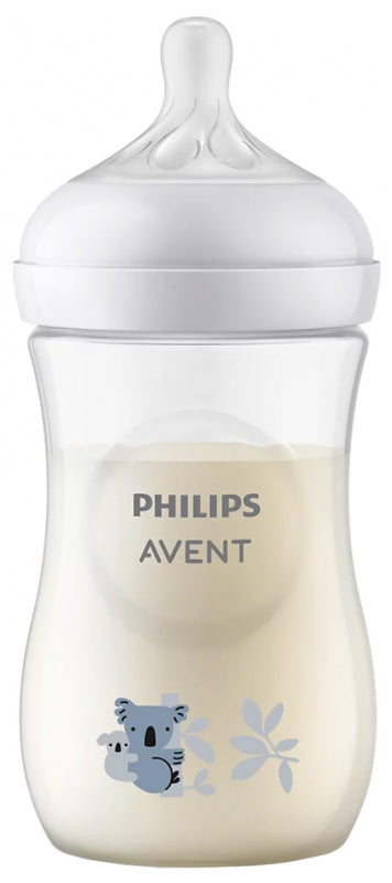 Avent Natural Response Baby Bottle with Patterns 260ml 1 Month and +