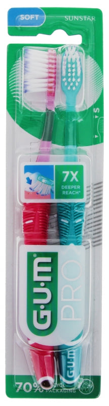 GUM Technique Pro Duo Pack 2 Soft Toothbrushes 1525