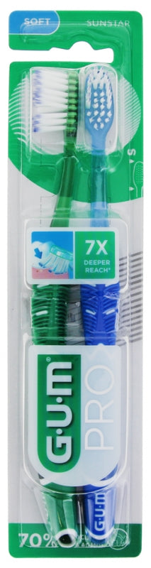 GUM Technique Pro Duo Pack 2 Soft Toothbrushes 1525