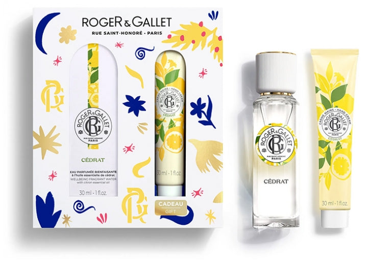 Roger & Gallet Cédrat Coffret Eau Parfumée Bienfaisante 30 ml + Crème Mains 30 ml Offert