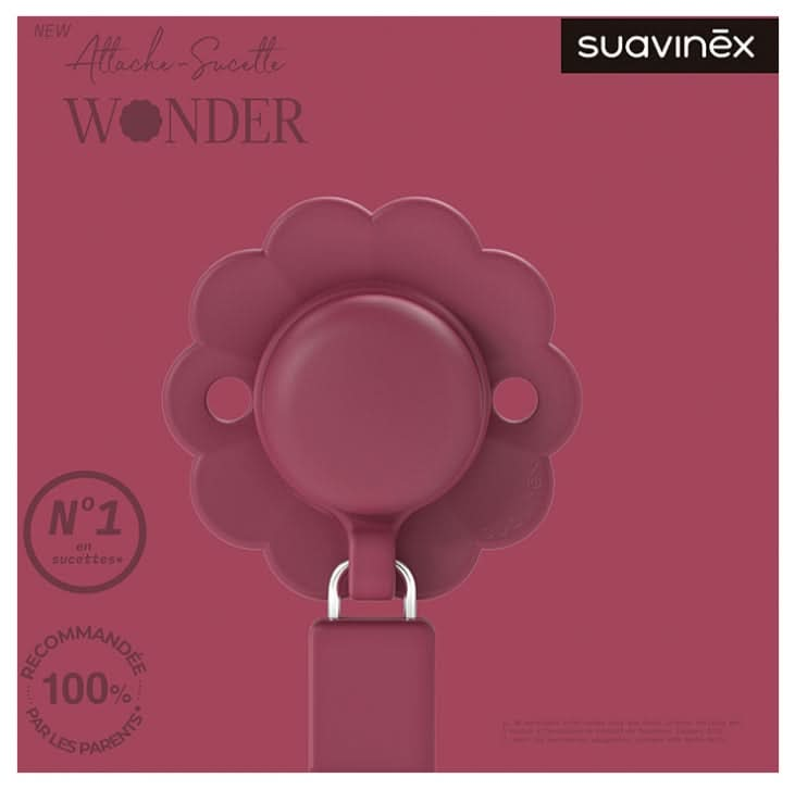 Suavinex Silicone Pacifier Clip 0 Months and Up - Model: Magenta