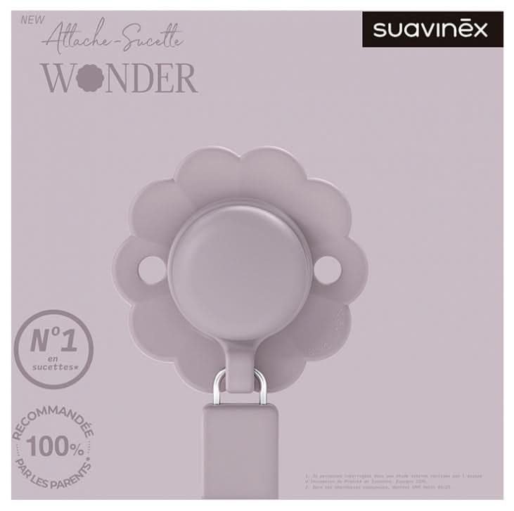 Suavinex Silicone Pacifier Clip 0 Months and Up - Model: Lavender