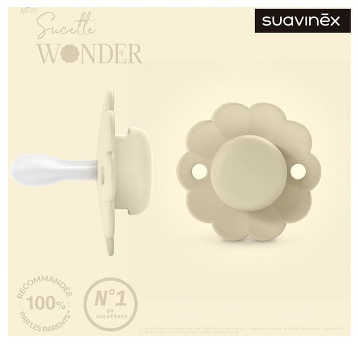 Suavinex Wonder Pacifier With Symmetrical Teat SX Pro 0 to 6 Months - Colour: Whitecap Gray