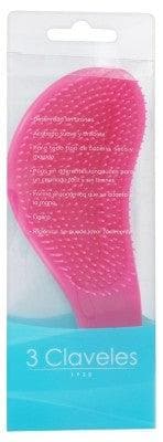 3 Claveles - Detangling Brush 18cm - Colour: Pink Picots