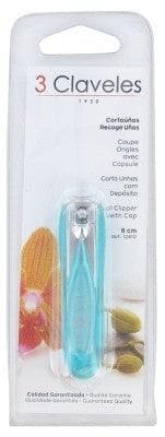 3 Claveles - Nail Clippers With Cap - Colour: Blue