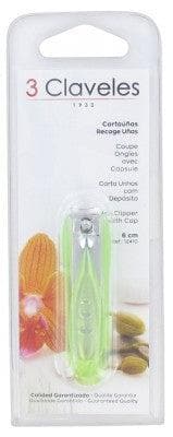 3 Claveles - Nail Clippers With Cap - Colour: Green