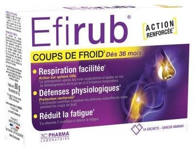 3C Pharma - Efirub Colds Pineapple Flavour 16 Sachets