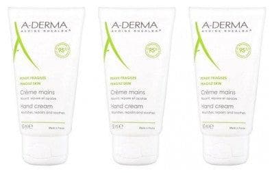 A-DERMA - Hand Cream Fragile Skins 3 x 50ml