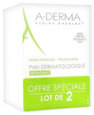 A-DERMA - Soap Free Dermatological Bar 2x100g