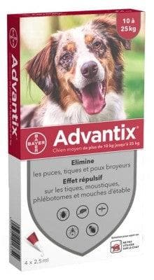 Advantix - Medium Dogs 10-25 kg 4 Pipettes