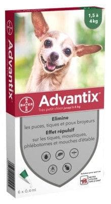 Advantix - Very Small Dog Up to 4kg 6 Pipettes