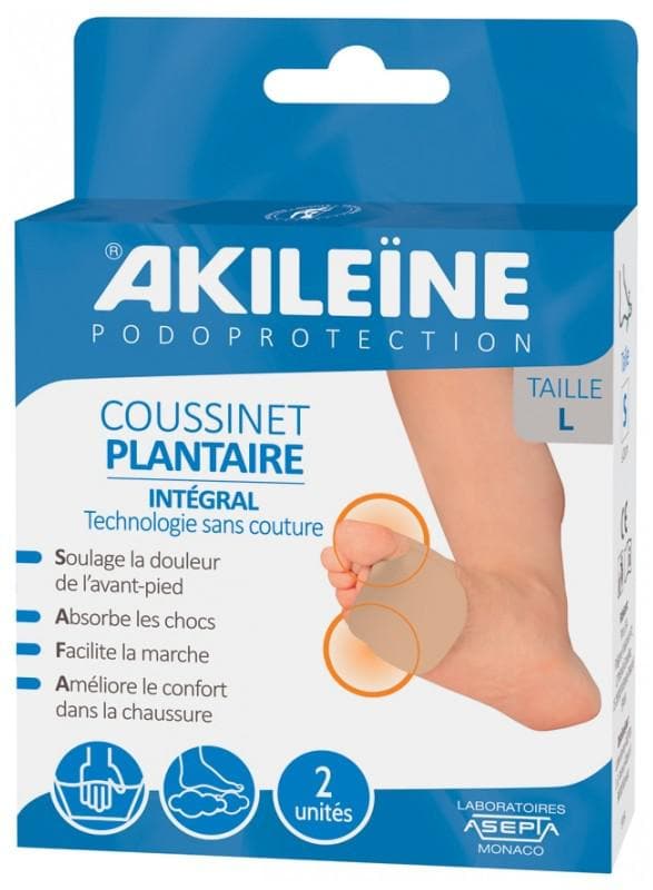 Akileïne Podoprotection Integral Forefoot Cushion 1 Pair Size: L