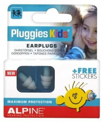 Alpine Hearing Protection - Pluggies Kids Earplugs + Free Stickers