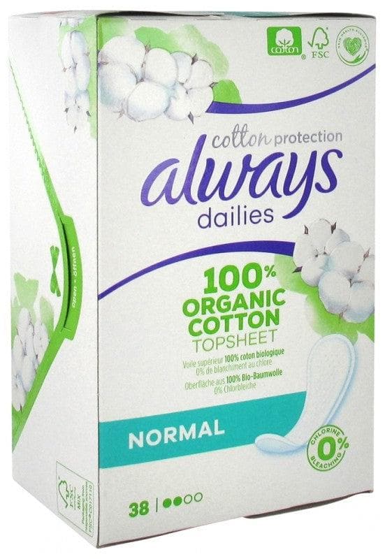 Always Dailies Cotton Protection 38 Normal Sanitary Napkins