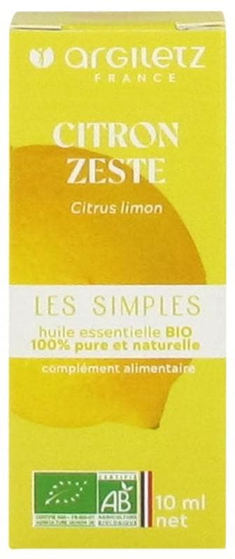 Argiletz Lemon Zest Essential Oil (Citrus Limon) Organic 10ml