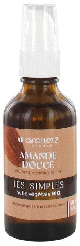 Argiletz Sweet Almond Vegetable Oil (Prunus amygdalus dulcis) Organic 50ml