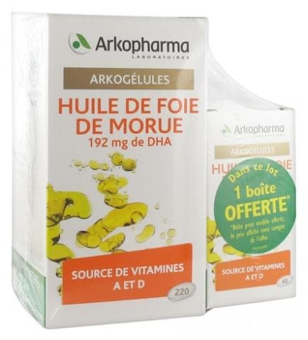 Arkopharma Arkocaps Cod Liver Oil 220 Capsules + 60 Capsules Free