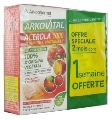Arkopharma - Arkovital Acerola 1000 2 x 30 Tablets