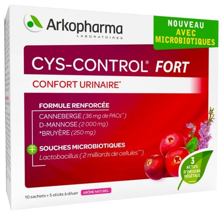 Arkopharma Cys-Control Strong 10 Sachets + 5 Sticks to Dilute