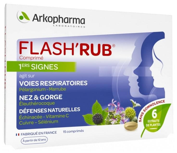 Arkopharma Flash'Rub 15 Tablets
