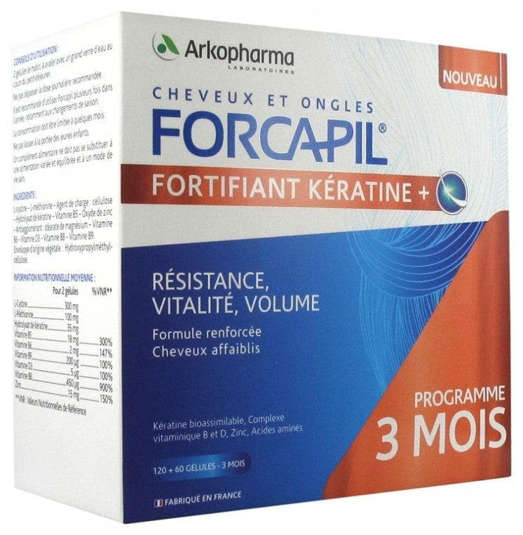 Arkopharma Forcapil Fortifying Keratin+ 3 Month Program 120 + 60 Capsules