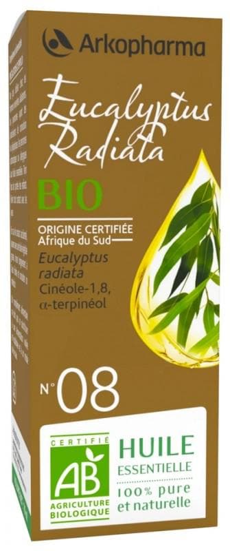 Arkopharma Organic Essential Oil of Eucalyptus Radiata (Eucalyptus Radiata) n°08 10ml