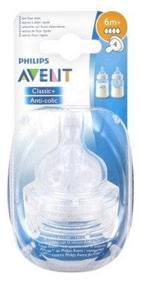 Avent - 2 Teats 4 Holees with Fast Flow 6 Months and +