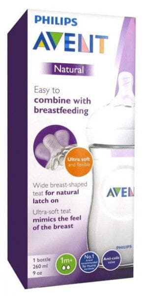 Avent Natural Baby Bottle 260ml 1 Month and + Colour: Transparent