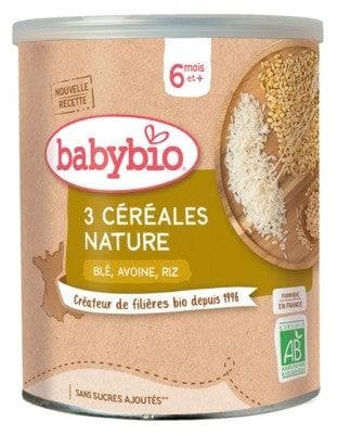 Babybio - 3 Cereals Nature 6 Months and + Organic 220g