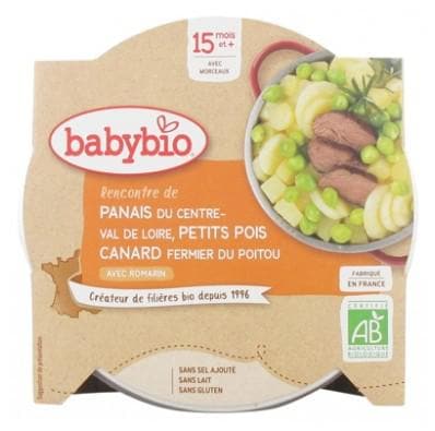 Babybio - Parsnips Peas Duck 15 Months and + Organic 260g