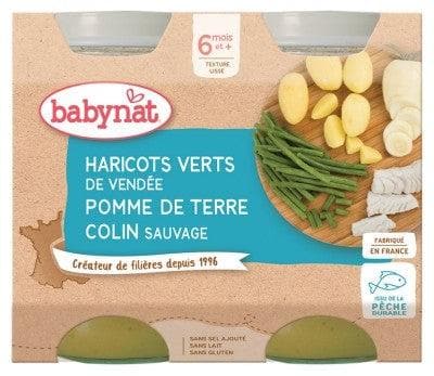 Babynat - Green Beans Hake Potatoes 6 Months and + 2 Pots