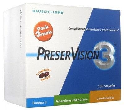 Bausch + Lomb - PreserVision 3 Pack 3 Months 180 Capsules