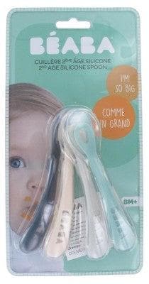 Béaba - 4 2nd Age Silicone Spoons 8 Months and +