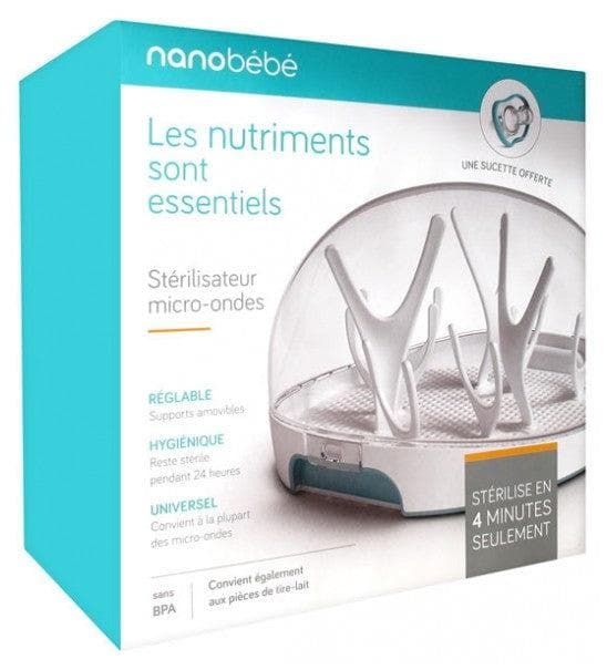 Béaba Nanobébé Microwave Sterilizer + 1 Free Soother