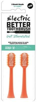 Better Toothbrush - Electric V++ Max 2 Spare Heads - Colour: Coral