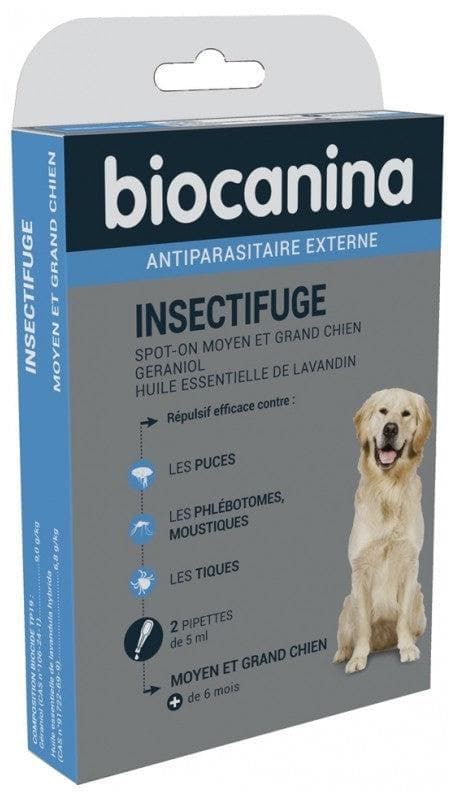 Biocanina Insect Repellent Spot-On Medium and Large Dog 2 Pipettes of 5ml