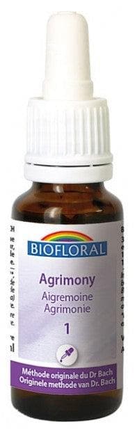Biofloral Organic Bach Flowers Remedies Balance Calm Agrimony n°1 20 ml