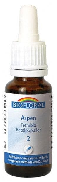 Biofloral Organic Bach Flowers Remedies Confidence Serenity Aspen n°2 20 ml